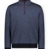 Paul & Shark Knitwear & Jumpers Paul & Shark - Denim Micro Stripe Wool Half Zip Sweater