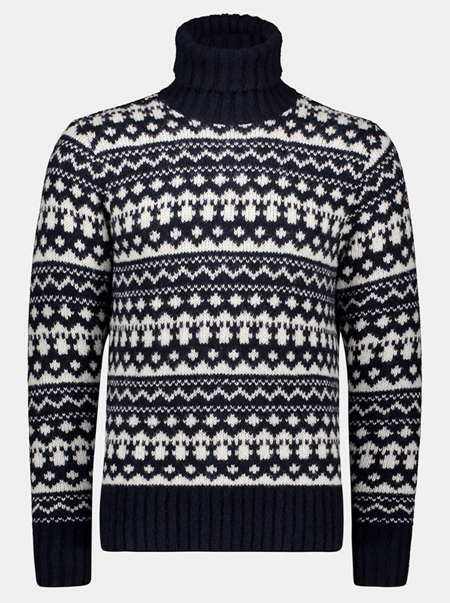 Paul Shark Fishermans crewneck geometric print roll neck jumper