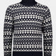 Paul & Shark Knitwear & Jumpers Paul & Shark - Fishermans crewneck geometric print roll neck jumper