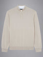 Paul & Shark Knitwear & Jumpers Paul & Shark - Fresco Cotton Quarter Zip Beige Sweater