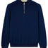 Paul & Shark Knitwear & Jumpers Paul & Shark - Fresco Cotton Quarter Zip Navy Sweater