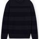 Paul & Shark Knitwear & Jumpers Paul & Shark - Knitwear - Self Stripe Shark Tag Crewneck Sweater
