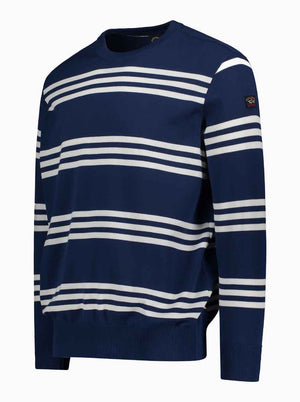 Paul & Shark Knitwear & Jumpers Paul & Shark - Multi Stripe Crew Neck Jumper