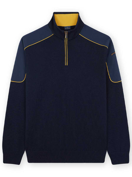 Paul & Shark Knitwear & Jumpers Paul & Shark - Navy Wool Half Zip Sweater