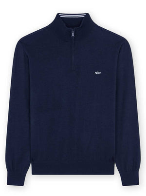 Paul & Shark Knitwear & Jumpers Paul & Shark - Navy Wool half Zip Sweater