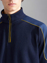 Paul & Shark Knitwear & Jumpers Paul & Shark - Navy Wool Half Zip Sweater