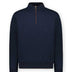 Paul & Shark Knitwear & Jumpers Paul & Shark - Navy Wool half Zip Sweater w/ Alcantara® Trim