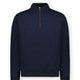 Paul & Shark Knitwear & Jumpers Paul & Shark - Navy Wool half Zip Sweater w/ Alcantara® Trim