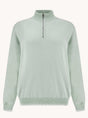 Paul & Shark Knitwear & Jumpers Paul & Shark - Piuma Cotton Green Half‑Zip Sweater With Typhoon® Details 126