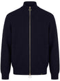 Paul & Shark Knitwear & Jumpers Paul & Shark - Tech Wool Full Zip Navy Sweater