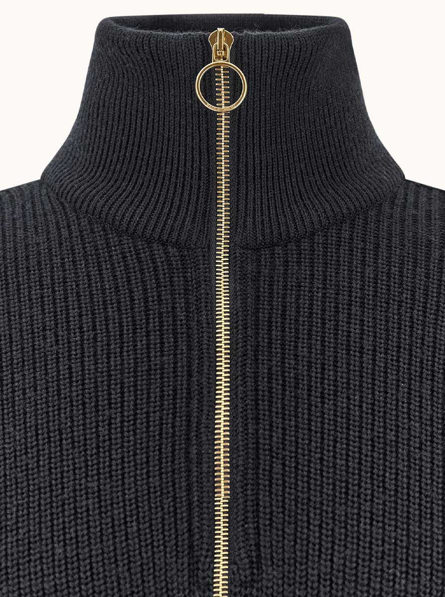 Paul & Shark Knitwear & Jumpers Paul & Shark - Tech Wool Full Zip Navy Sweater