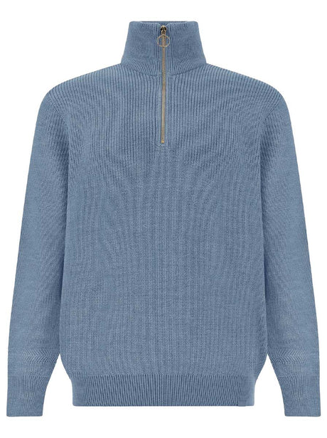 Paul & Shark Knitwear & Jumpers Paul & Shark - Tech Wool Half Zip Deb=nim Sweater