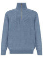 Paul & Shark Knitwear & Jumpers Paul & Shark - Tech Wool Half Zip Deb=nim Sweater