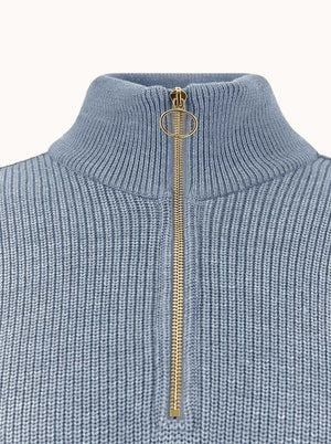 Paul & Shark Knitwear & Jumpers Paul & Shark - Tech Wool Half Zip Deb=nim Sweater