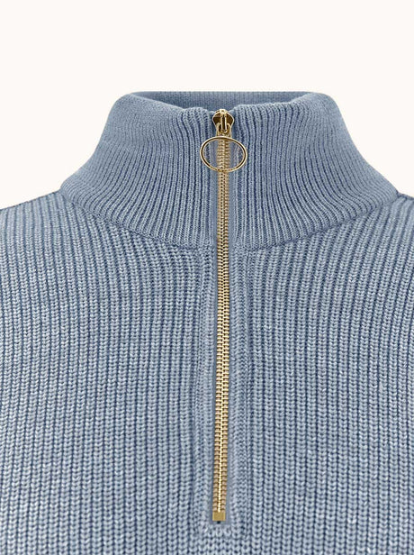 Paul & Shark Knitwear & Jumpers Paul & Shark - Tech Wool Half Zip Deb=nim Sweater