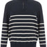 Paul & Shark Knitwear & Jumpers Paul & Shark - Tech Wool Half Zip Navy Striped Sweater