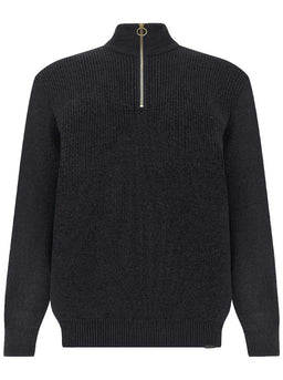 Paul & Shark Knitwear & Jumpers Paul & Shark - Tech Wool Half Zip Navy Sweater
