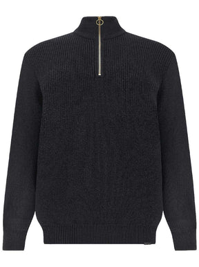Paul & Shark Knitwear & Jumpers Paul & Shark - Tech Wool Half Zip Navy Sweater