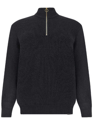 Paul & Shark Knitwear & Jumpers Paul & Shark - Tech Wool Half Zip Navy Sweater