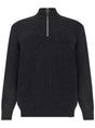 Paul & Shark Knitwear & Jumpers Paul & Shark - Tech Wool Half Zip Navy Sweater