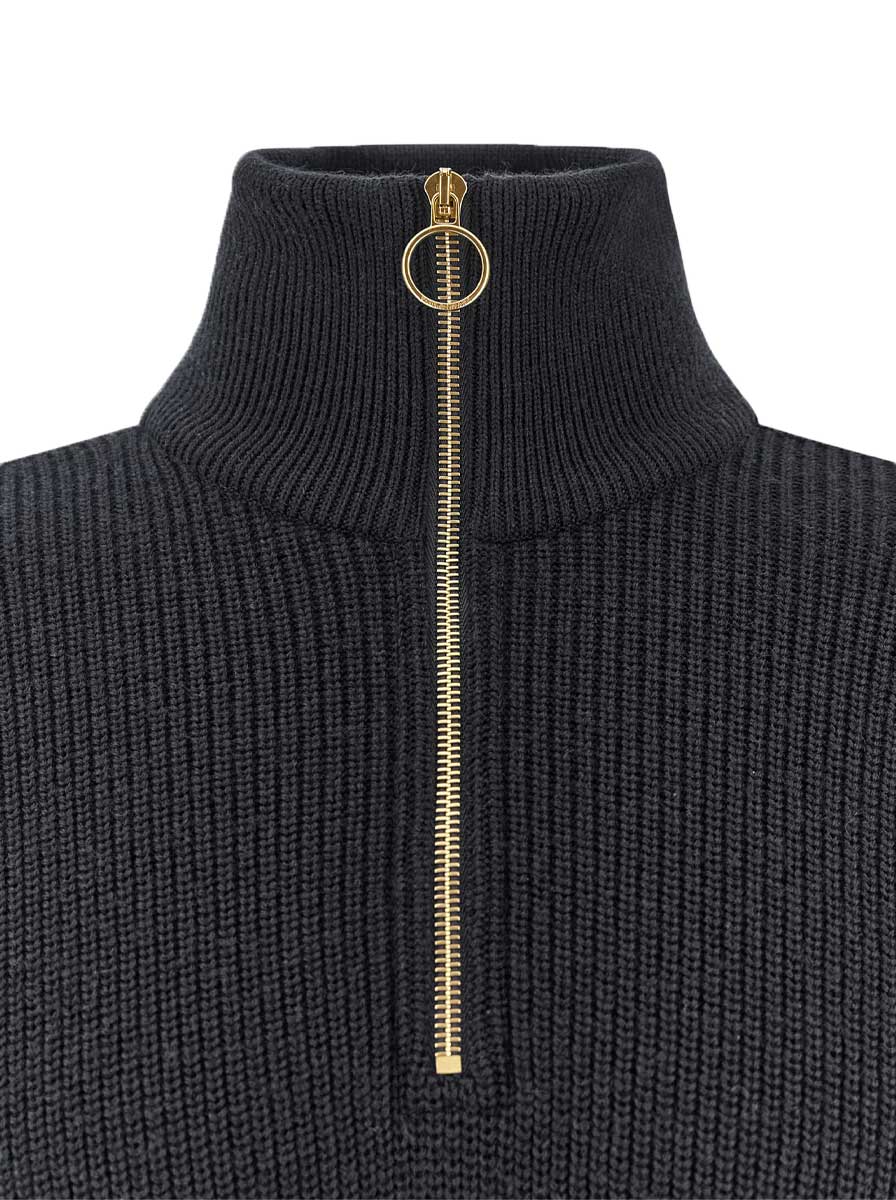 Paul & Shark Knitwear & Jumpers Paul & Shark - Tech Wool Half Zip Navy Sweater