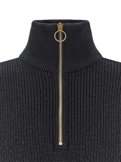 Paul & Shark Knitwear & Jumpers Paul & Shark - Tech Wool Half Zip Navy Sweater