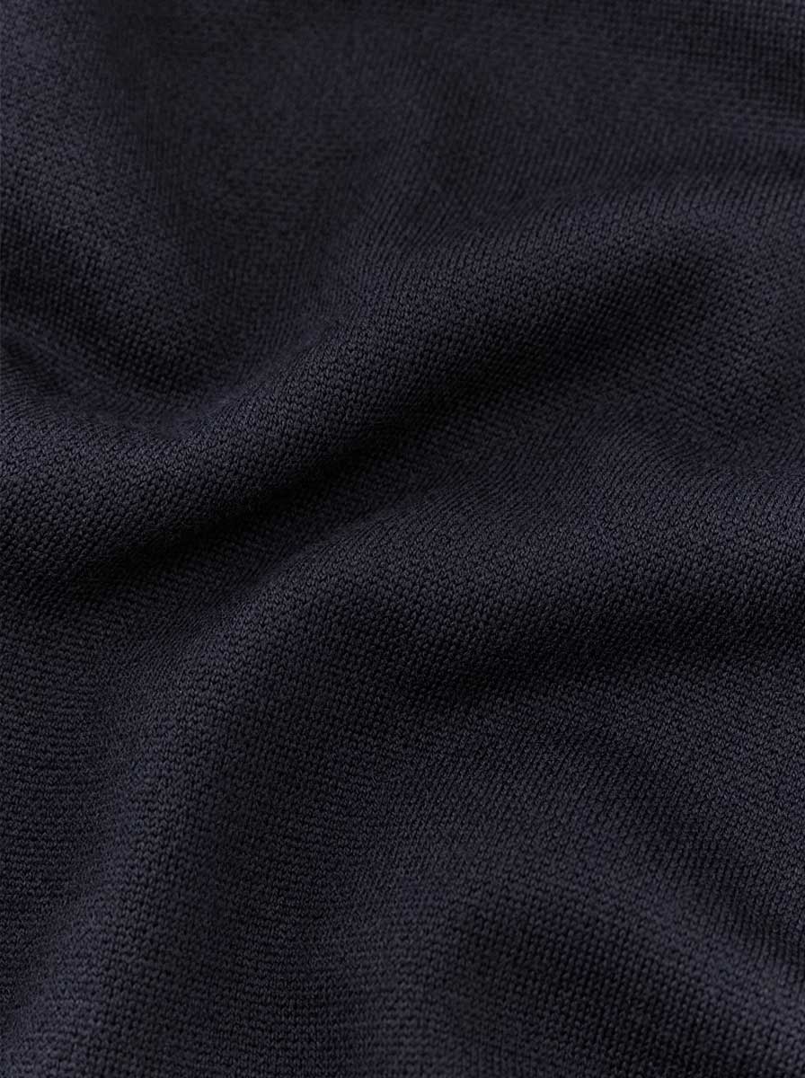 Paul & Shark Knitwear & Jumpers Paul & Shark - Wool Half-Zip Navy Sweater with Typhoon® Platinum Details