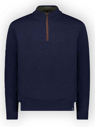 Paul & Shark Knitwear & Jumpers Paul & Shark - Wool half zip sweater w/ Alcantara® details 223