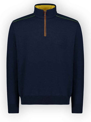 Paul & Shark Knitwear & Jumpers Paul & Shark - Wool half zip sweater w/ Typhoon details 223