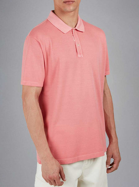 Paul & Shark Polo & T-Shirts Paul & Shark - Garment Dyde Cotton Piqué Pink Polo