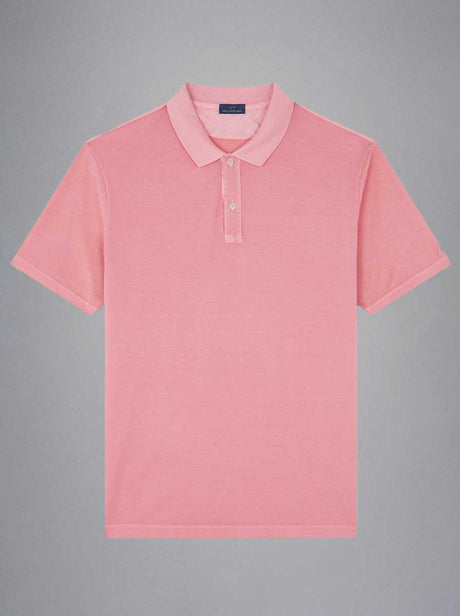 Paul & Shark Polo & T-Shirts Paul & Shark - Garment Dyde Cotton Piqué Pink Polo