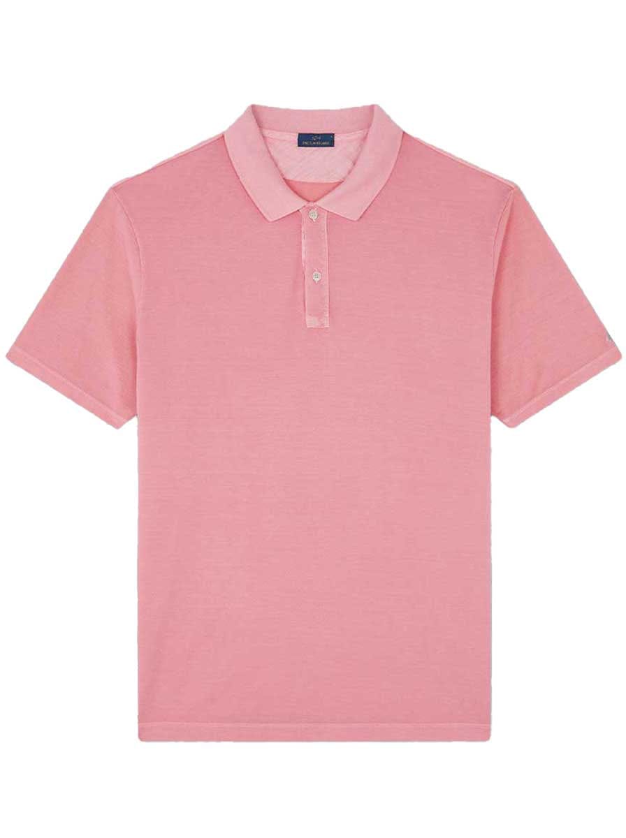 Paul & Shark Polo & T-Shirts Paul & Shark - Garment Dyde Cotton Piqué Pink Polo