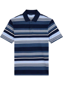 Paul & Shark Polo & T-Shirts Paul & Shark - Multi Stripe Fine Piqué Cotton Navy Polo