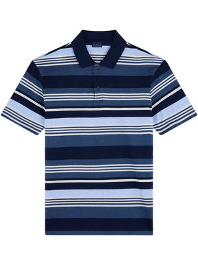 Paul & Shark Polo & T-Shirts Paul & Shark - Multi Stripe Fine Piqué Cotton Navy Polo