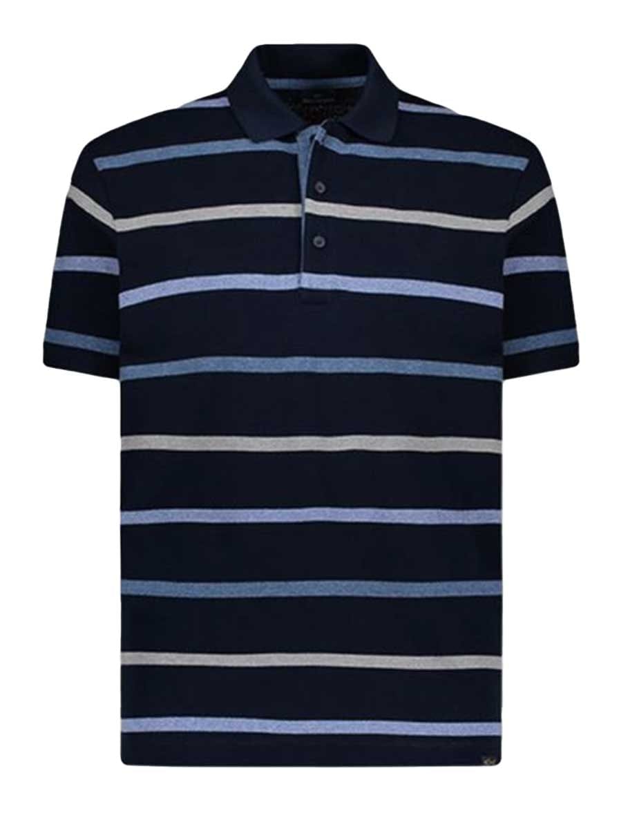 Paul & Shark Polo & T-Shirts Paul & Shark - Multi Stripped Navy Cotton Polo