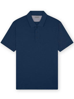 Paul & Shark Polo & T-Shirts Paul & Shark - Navy Cotton & Silk Polo Shirt