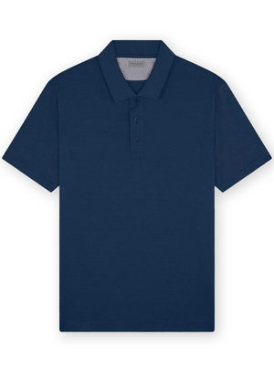 Paul & Shark Polo & T-Shirts Paul & Shark - Navy Cotton & Silk Polo Shirt