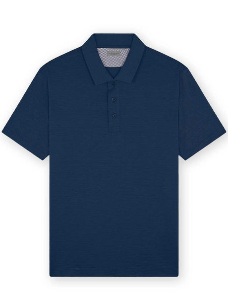 Paul & Shark Polo & T-Shirts Paul & Shark - Navy Cotton & Silk Polo Shirt