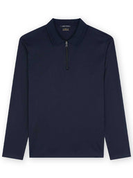 Paul & Shark Polo & T-Shirts Paul & Shark - Navy Long Sleeve Cotton Polo Shirt