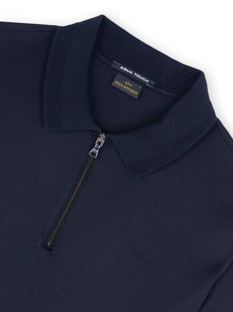 Paul & Shark Polo & T-Shirts Paul & Shark - Navy Long Sleeve Cotton Polo Shirt