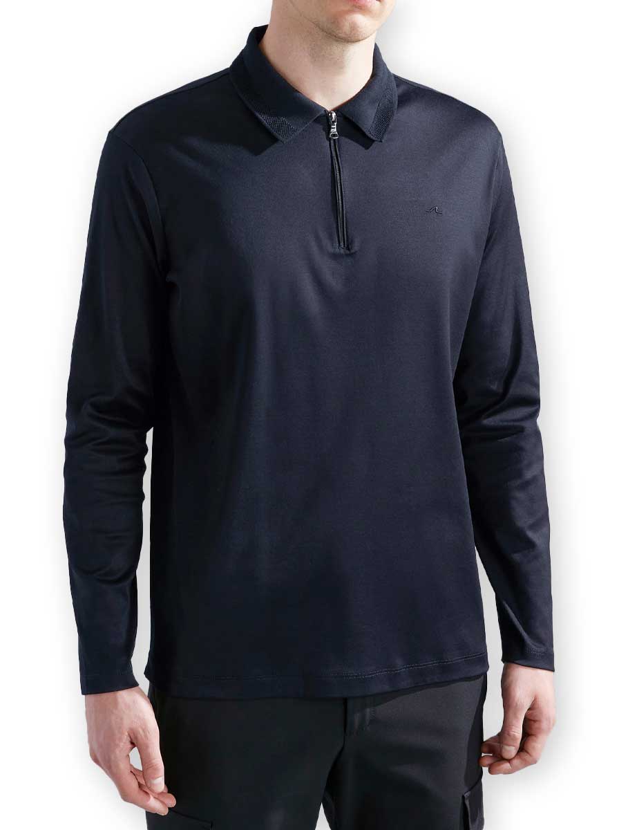 Paul & Shark Polo & T-Shirts Paul & Shark - Navy Long Sleeve Cotton Polo Shirt