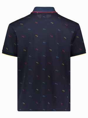 Paul & Shark Polo & T-Shirts Paul & Shark - Shark Print Cotton Polo Shirt