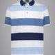 Paul & Shark Polo & T-Shirts Paul & Shark - Striped Double Mercerised Jersey Cotton Blue Polo