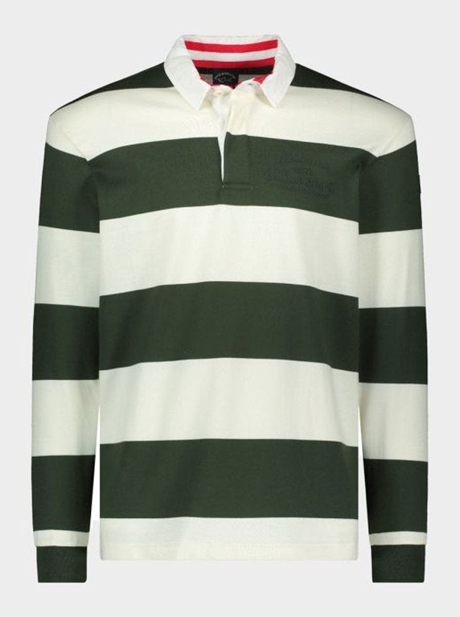 Paul & Shark - Striped Rugby Shirt w/ Tonal embroidery – Andrew