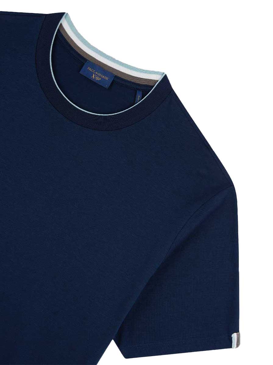 Paul & Shark Polo & T-Shirts Paul & Shark - X-Soft Cotton Jersey Navy T-Shirt
