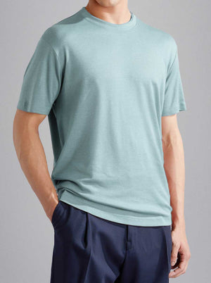 Paul & Shark Polo & T-Shirts Paul & Shark - X-Soft Cotton Turquoise T-Shirt