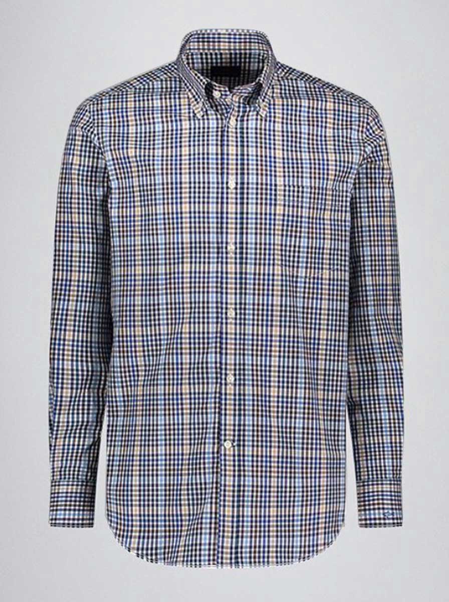 Paul & Shark Shirts Paul & Shark - Beige/Blue Check Shirt