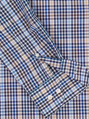 Paul & Shark Shirts Paul & Shark - Beige/Blue Check Shirt