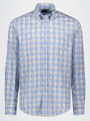Paul & Shark Shirts Paul & Shark - Button Down Blue/Orange Check Long Sleeve Shirt