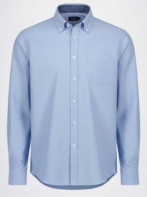 Paul & Shark Shirts Paul & Shark - Button Down Blue Summer Oxford Long Sleeve Shirt